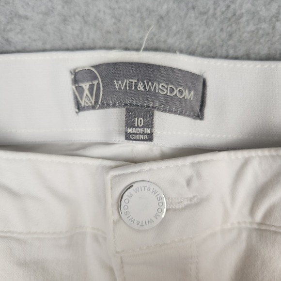 Wit & Wisdom Skinny Pants Womens 10 White Ab-solution L103VMX2 Stretch Mid Rise - Picture 2 of 8